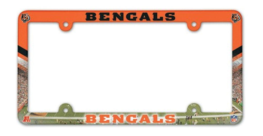 License Frame Plastic Cincinnati Bengals License Plate Frame Plastic Full Color Style 032085913258