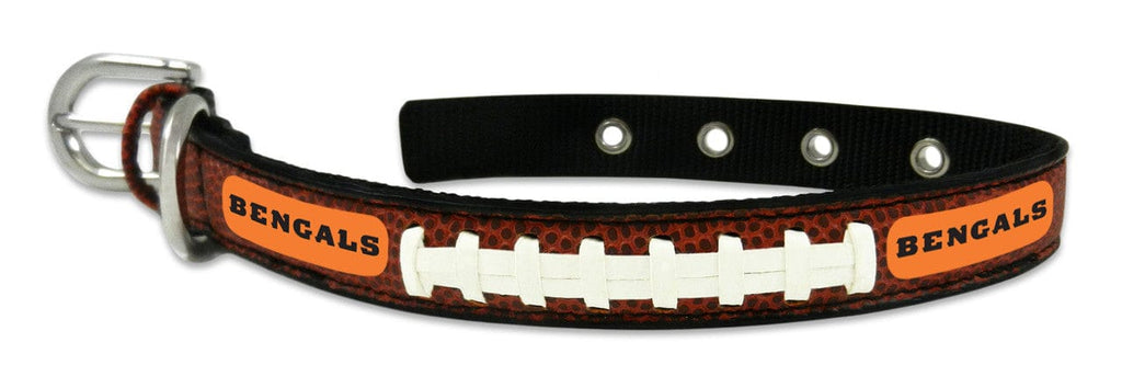 Pet Collar Small Cincinnati Bengals Pet Collar Leather Classic Football Size Small 844214061323