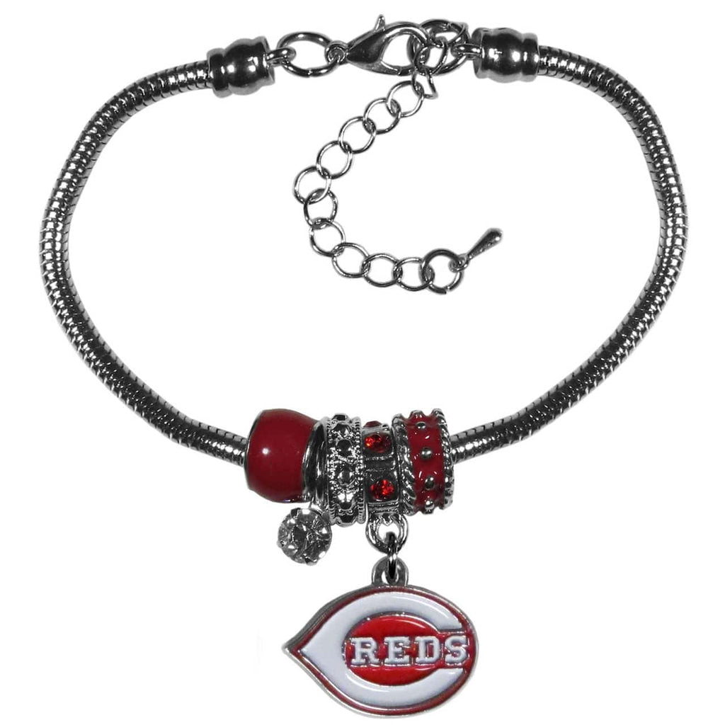 Cincinnati Reds Cincinnati Reds Bracelet Euro Bead Style CO 754603659034