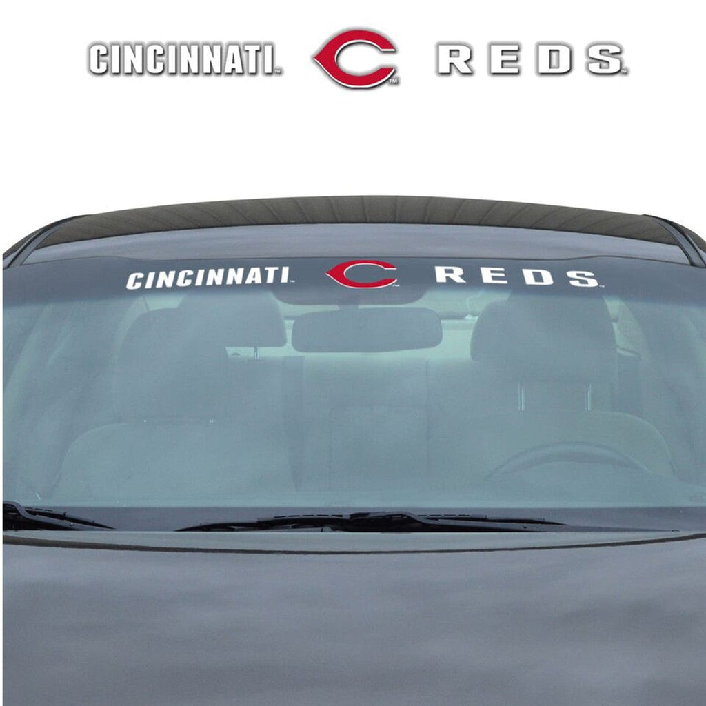 Decal 35x4 Windshield Style Cincinnati Reds Decal 35x4 Windshield - Special Order 681620808087