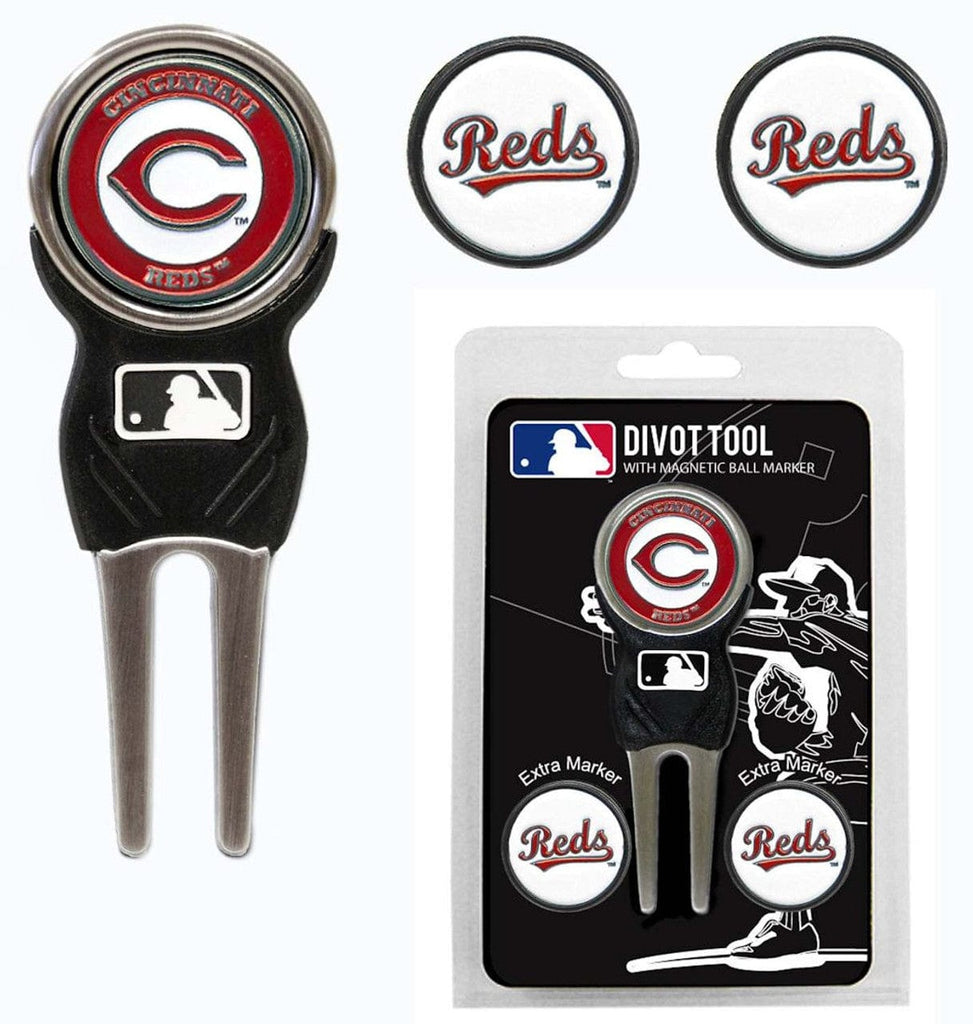 Golf Divot Tool with 3 Markers Cincinnati Reds Golf Divot Tool with 3 Markers - Special Order 637556956453