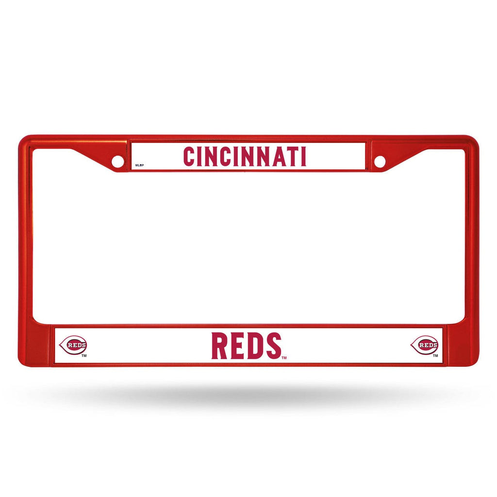 License Frame Metal Cincinnati Reds License Plate Frame Metal Red 094746965808