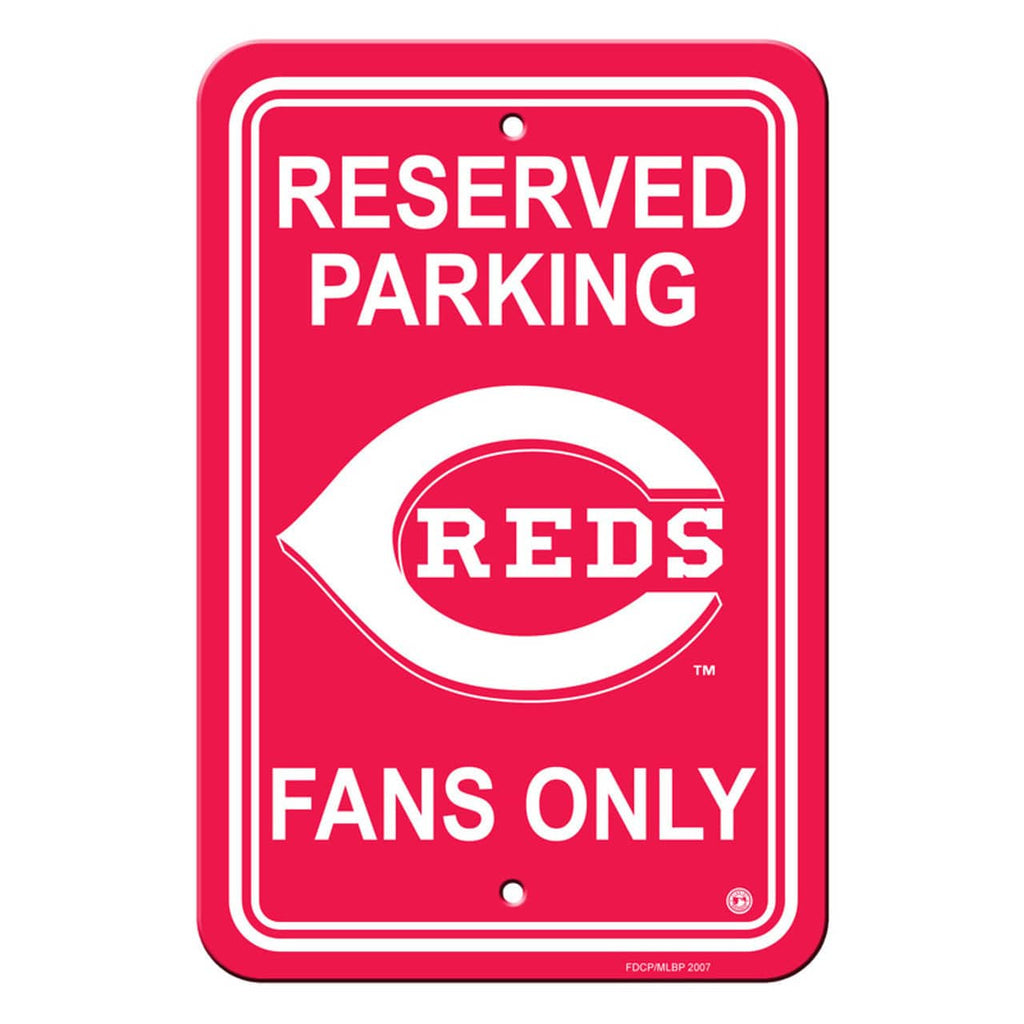 Cincinnati Reds Cincinnati Reds Sign 12x18 Plastic Reserved Parking Style CO 023245602174