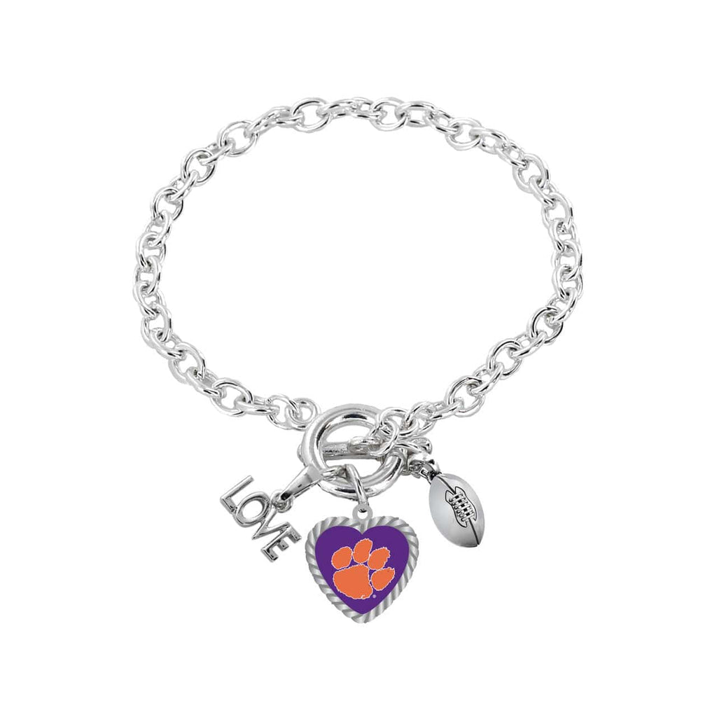 Jewelry Bracelet Charmed Clemson Tigers Bracelet Charmed Sport Love Football 763264780261