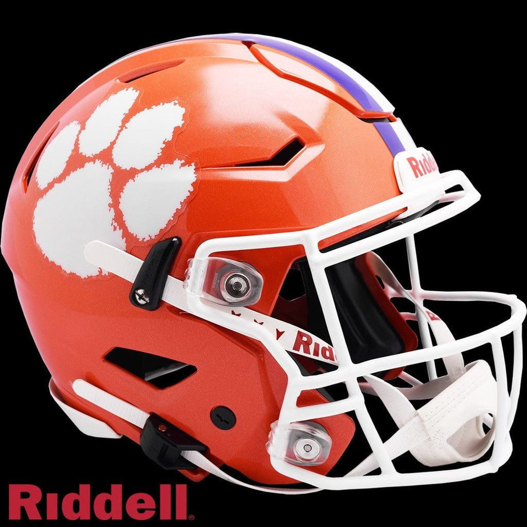 Helmets Full Size Authentic Clemson Tigers Helmet Riddell Authentic Full Size SpeedFlex Style - Special Order 095855329437