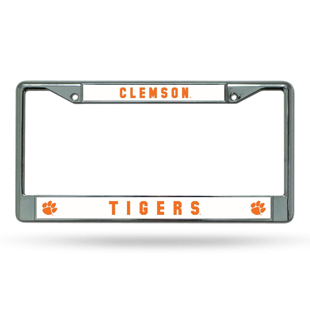 License Frame Chrome Clemson Tigers License Plate Frame Chrome 094746036416