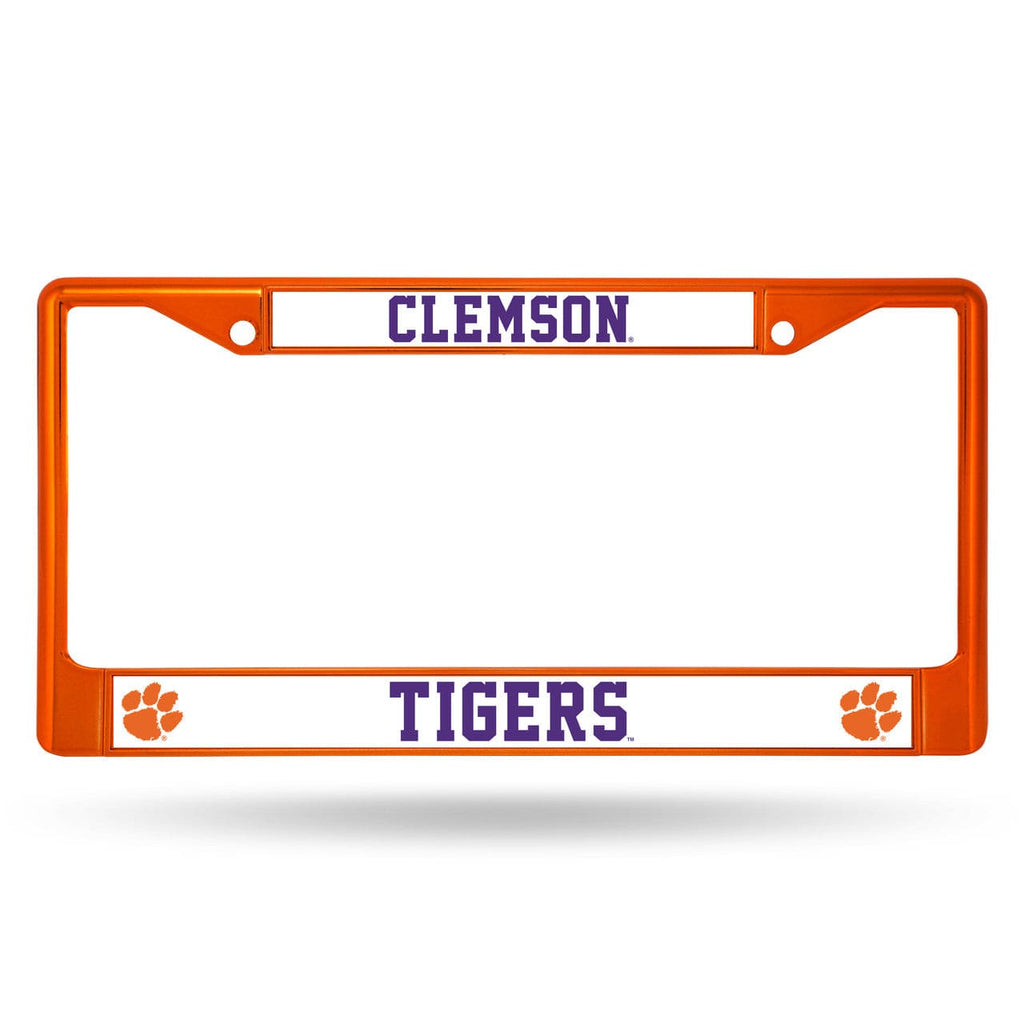 License Frame Metal Clemson Tigers License Plate Frame Metal Orange 094746964740