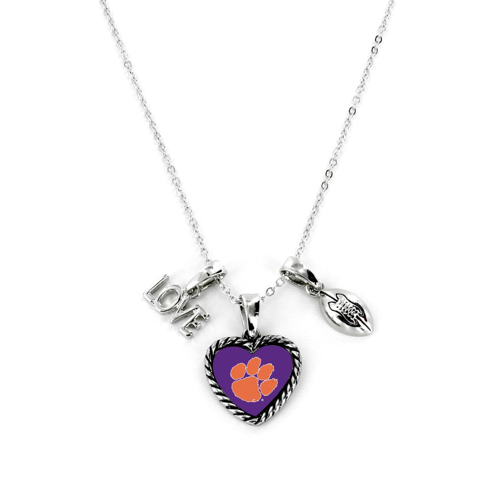 Jewelry Necklace Charm Clemson Tigers Necklace Charmed Sport Love Football - Special Order 763264778176