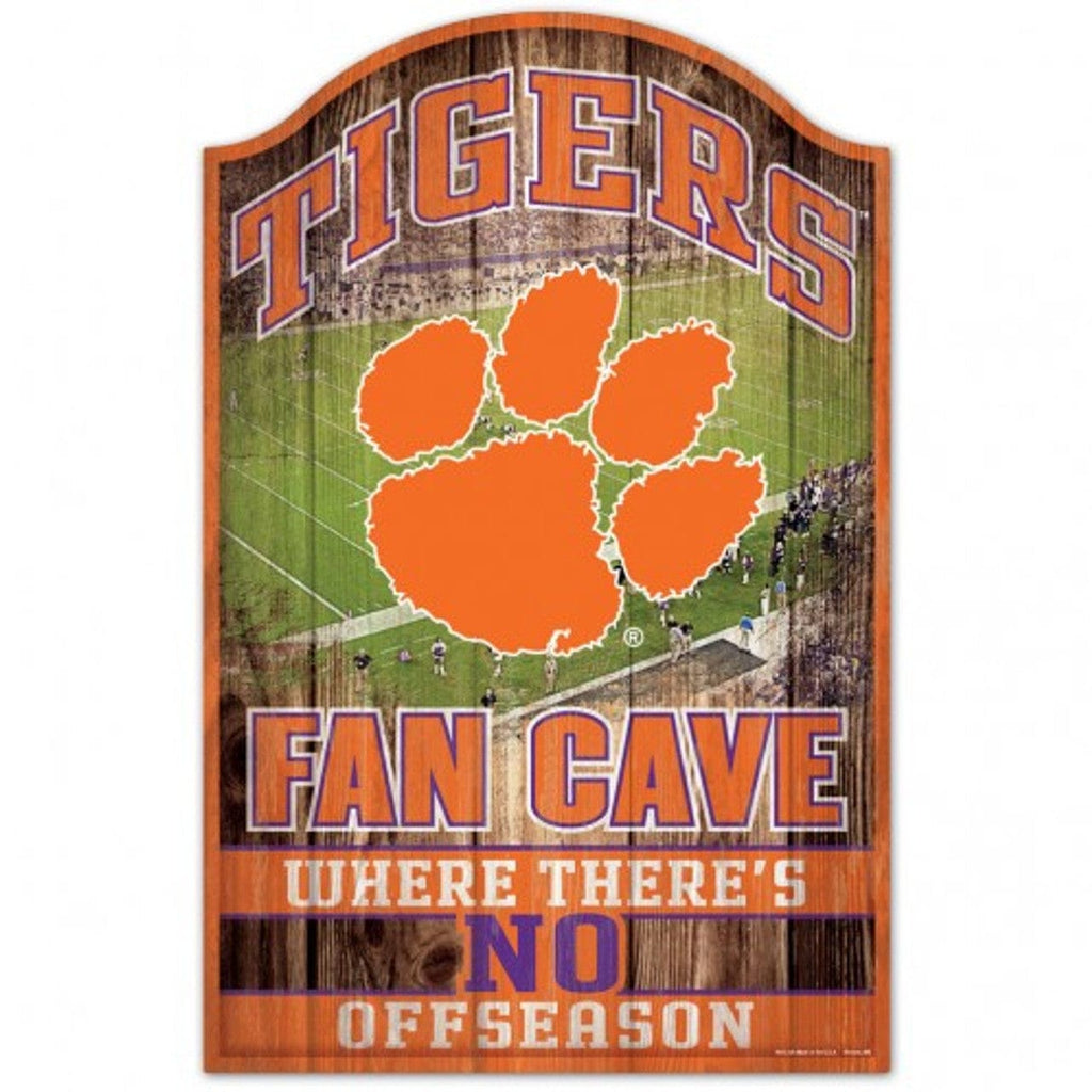 Sign 11x17 Fan Cave Clemson Tigers Sign 11x17 Wood Fan Cave Design - Special Order 032085504807