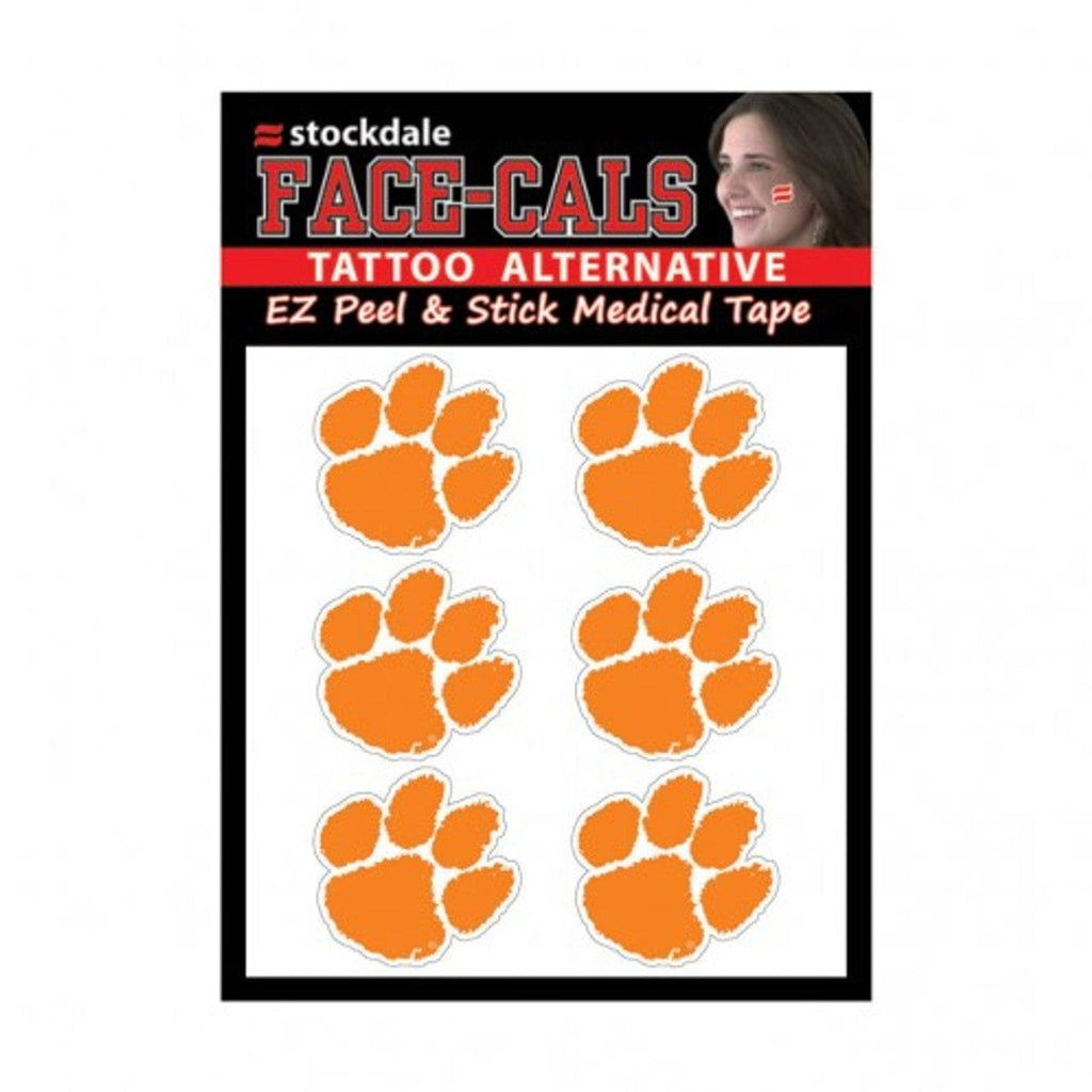 Face Cals Clemson Tigers Tattoo Face Cals 614934674277