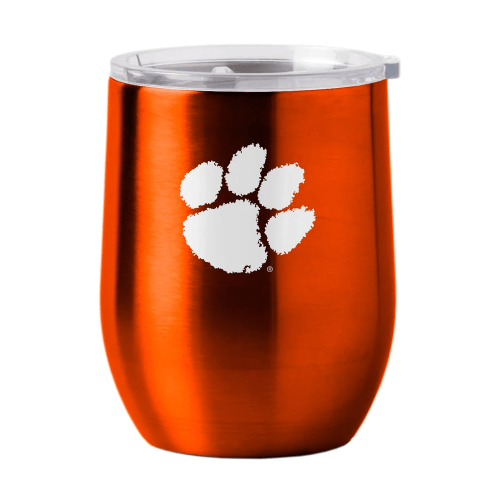 Drinkware Clemson Tigers Travel Tumbler 16oz Stainless Steel Curved 806293811961
