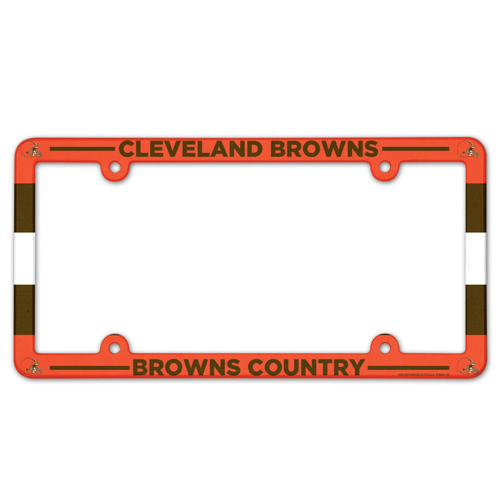 License Frame Plastic Cleveland Browns Full Color License Plate Frame 032085913289