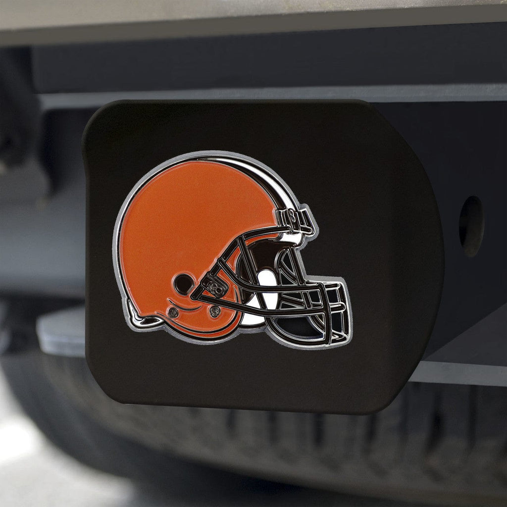 Auto Hitch Covers Cleveland Browns Hitch Cover Color Emblem on Black 842281125504