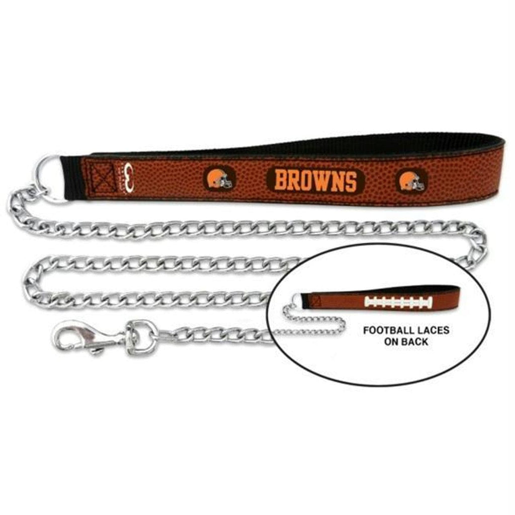 Cleveland Browns Cleveland Browns Pet Leash Leather Chain Football Size Large CO 812940026466