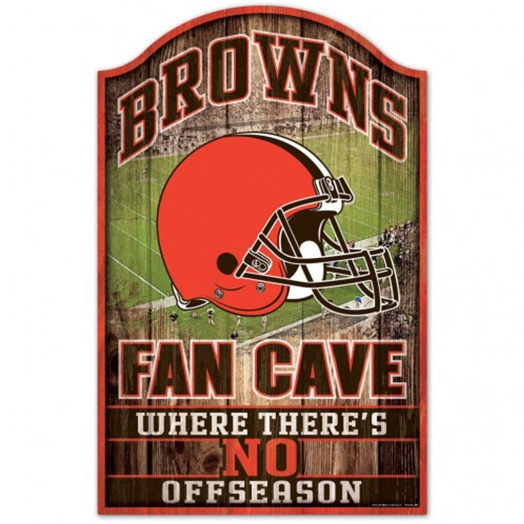 Sign 11x17 Fan Cave Cleveland Browns Sign 11x17 Wood Fan Cave Design 032085054210