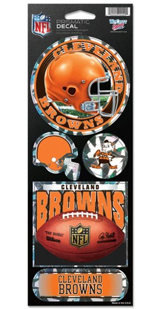 Decal 4x11 Die Cut Prismatic Cleveland Browns Stickers Prismatic 032085899217