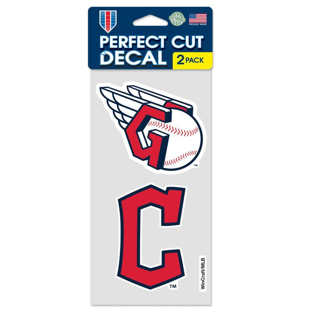Cleveland Guardians Cleveland Guardians Decal 4x4 Perfect Cut Set of 2 032085476364