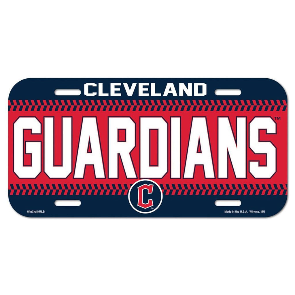 MLB Legacy Teams Cleveland Guardians License Plate Plastic 032085858818