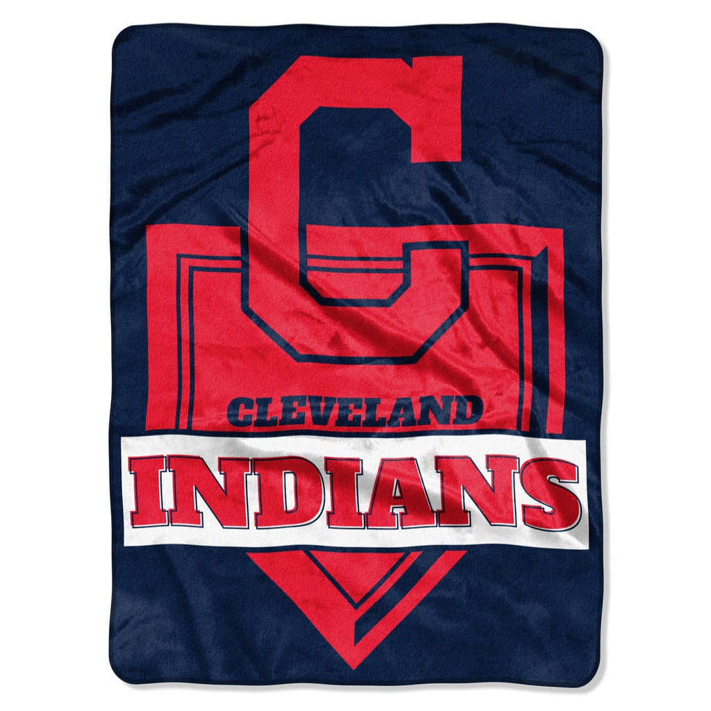 MLB Legacy Teams Cleveland Indians Blanket 60x80 Raschel Home Plate Design 087918875098