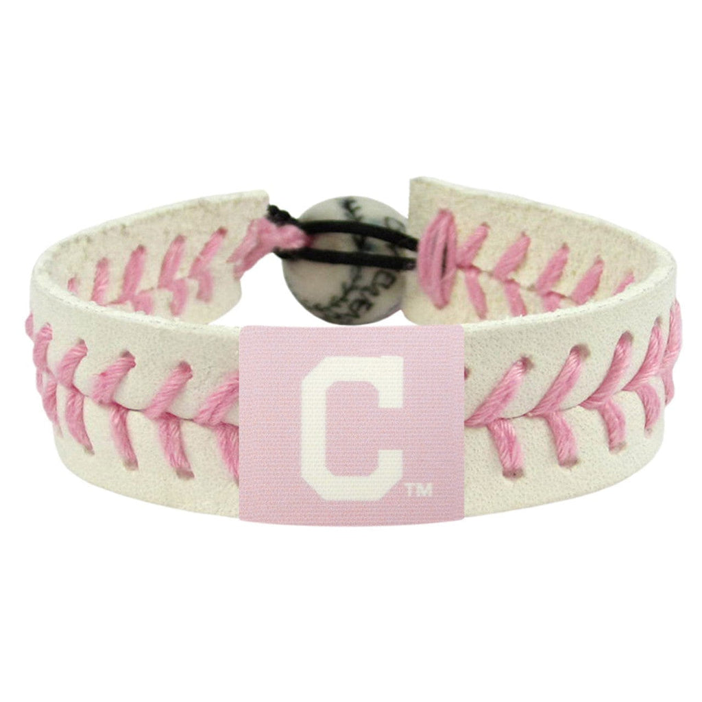 MLB Legacy Teams Cleveland Indians Bracelet Classic Baseball Pink C Logo CO 844214051355