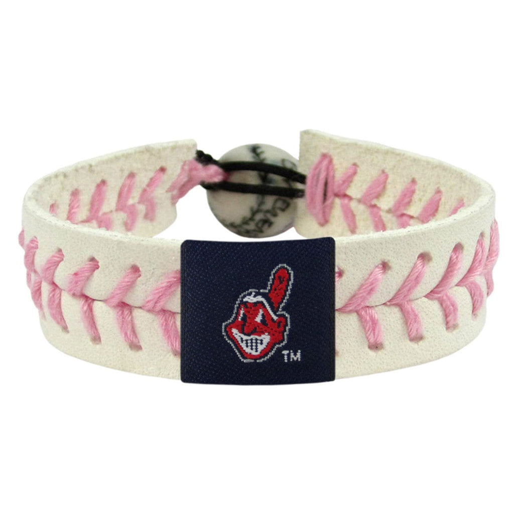 MLB Legacy Teams Cleveland Indians Bracelet Classic Baseball Pink CO 877314001975