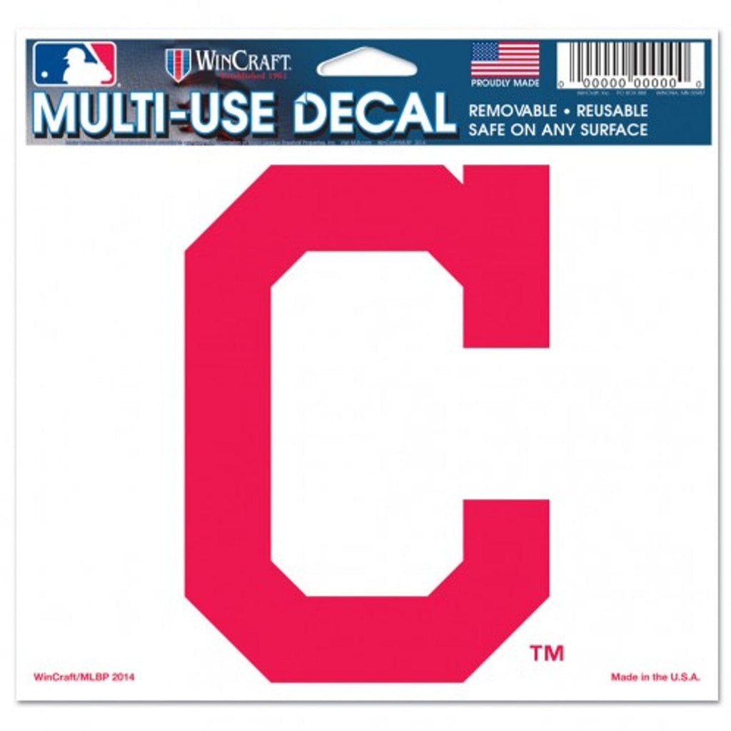 MLB Legacy Teams Cleveland Indians Decal 5x6 Multi Use Color - Special Order 032085231253