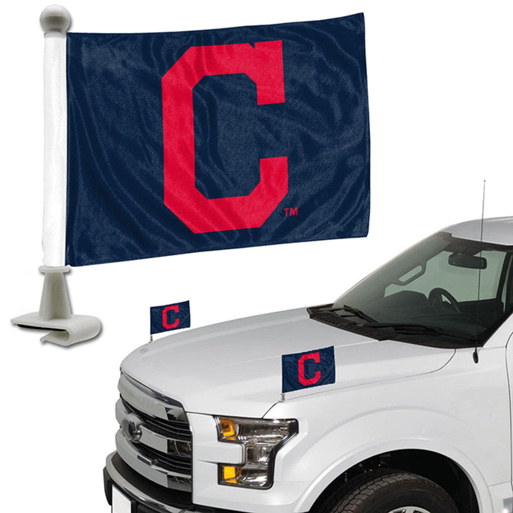 MLB Legacy Teams Cleveland Indians Flag Set 2 Piece Ambassador Style 681620898095