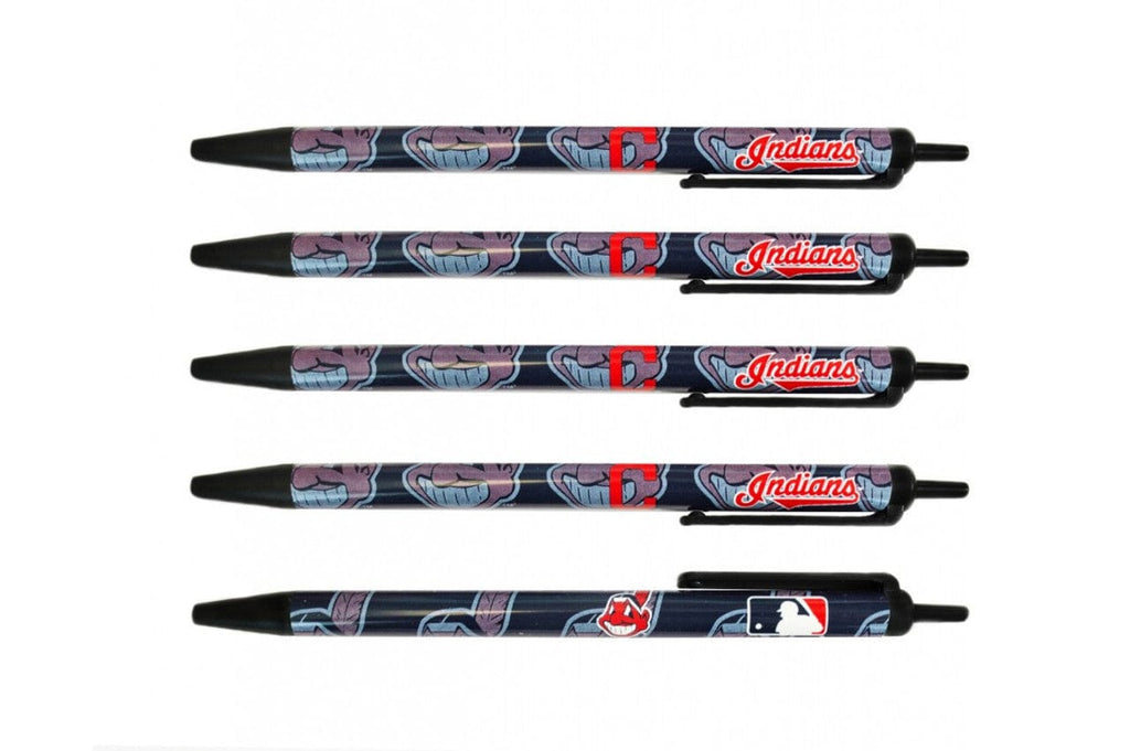 MLB Legacy Teams Cleveland Indians Pens Click Style 5 Pack - Special Order 657175238761