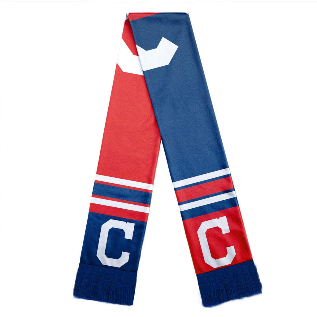 MLB Legacy Teams Cleveland Indians Scarf Colorblock Big Logo Design 191418968218