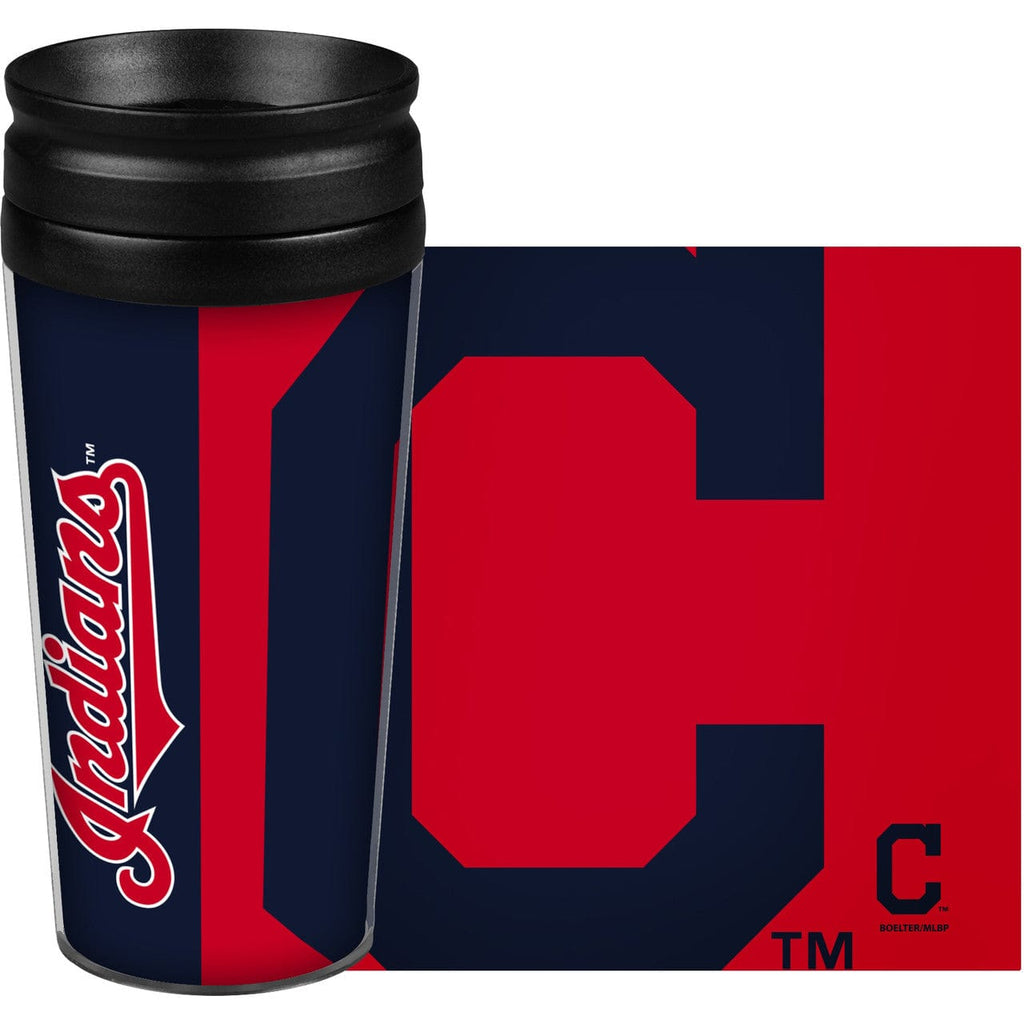 MLB Legacy Teams Cleveland Indians Travel Mug 14oz Full Wrap Style Hype Design 888860460338