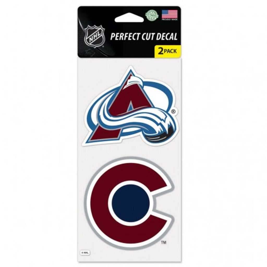 Decal 4x4 Perfect Cut Set of 2 Colorado Avalanche Decal 4x4 Perfect Cut Set of 2 032085479693
