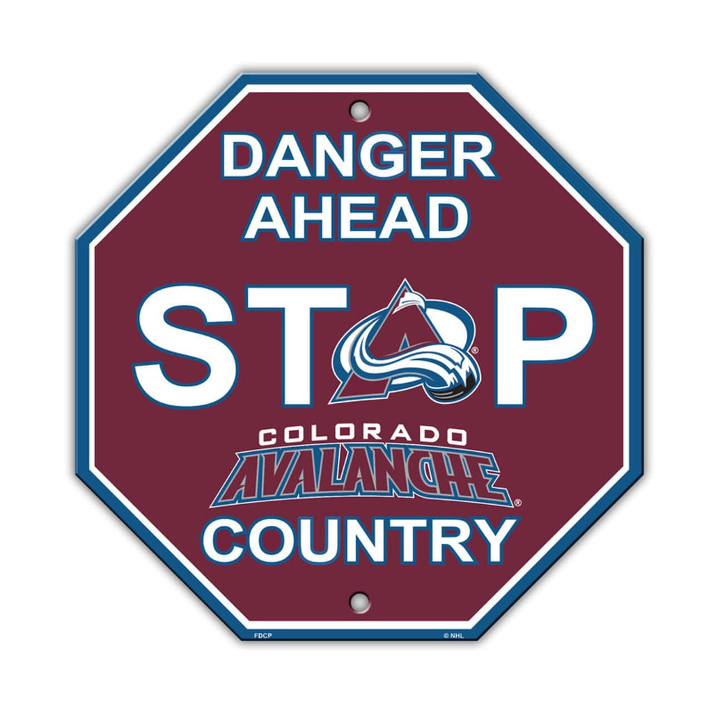 Colorado Avalanche Colorado Avalanche Sign 12x12 Plastic Stop Style CO 023245805223