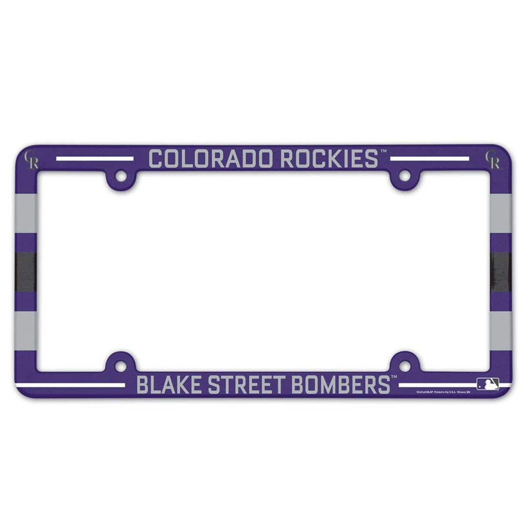 License Frame Plastic Colorado Rockies License Plate Frame - Full Color - Special Order 032085951366