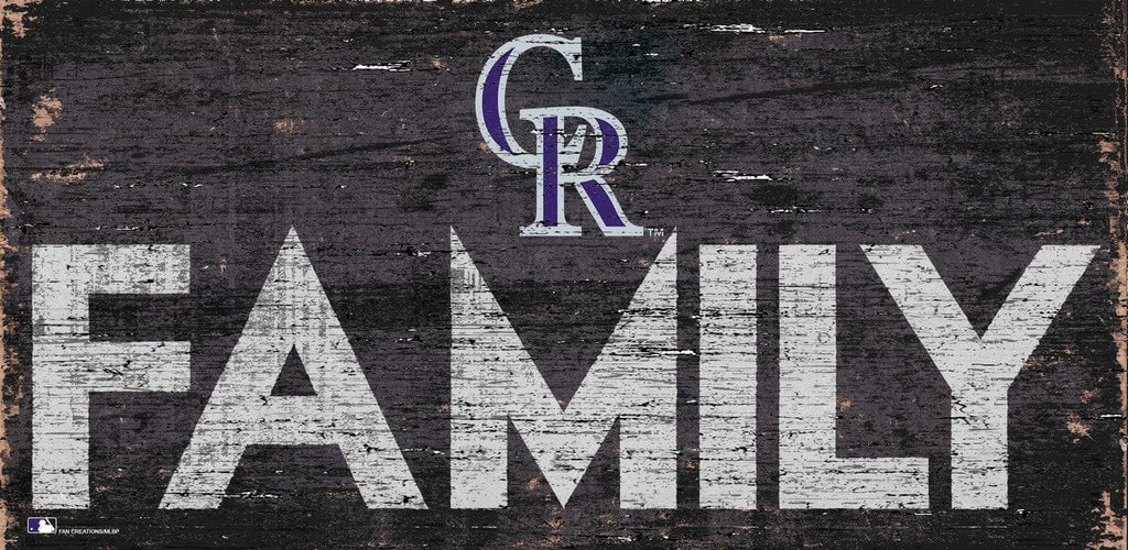 Sign 12x6 Family Design Colorado Rockies Sign Wood 12x6 Family Design - Special Order 878460245862
