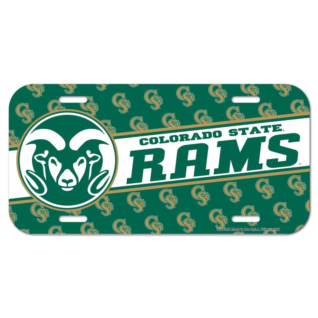 License Plate Plastic Colorado State Rams License Plate - Special Order 032085987884