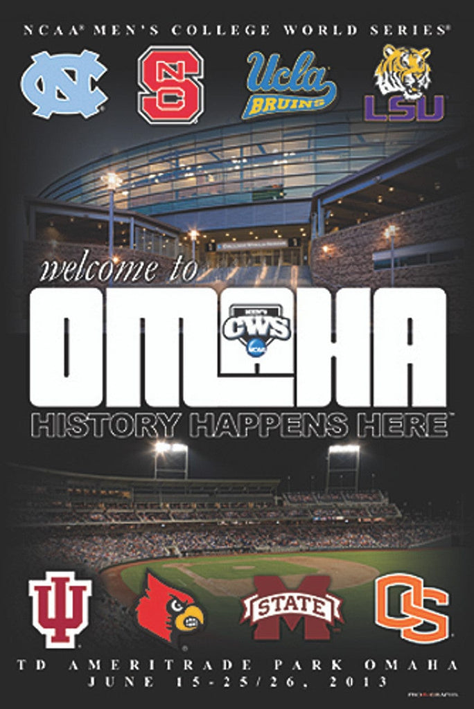 Close-Outs CWS POSTER-2013 WELCOME TO OMAHA-8 TEAMS CO