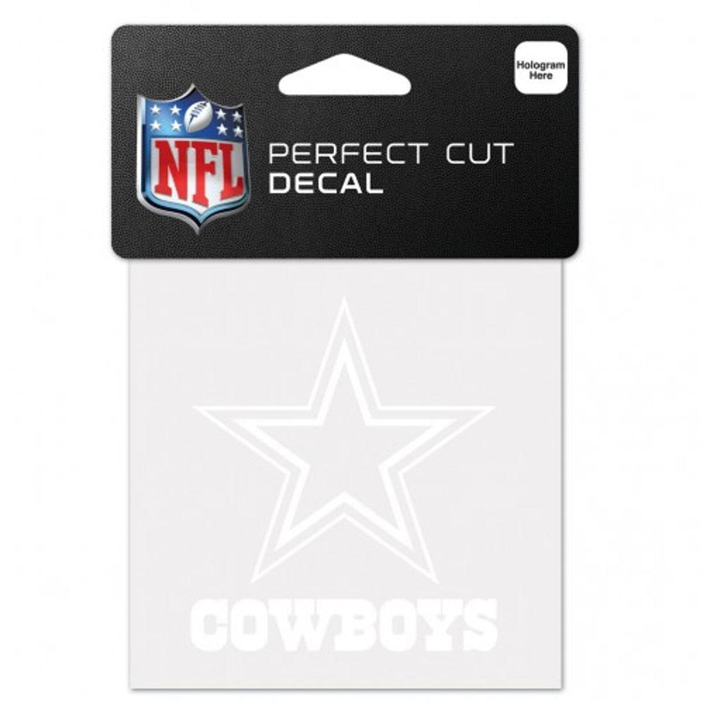 Decal 4x4 Perfect Cut White Dallas Cowboys Decal 4x4 Perfect Cut White 032085199164