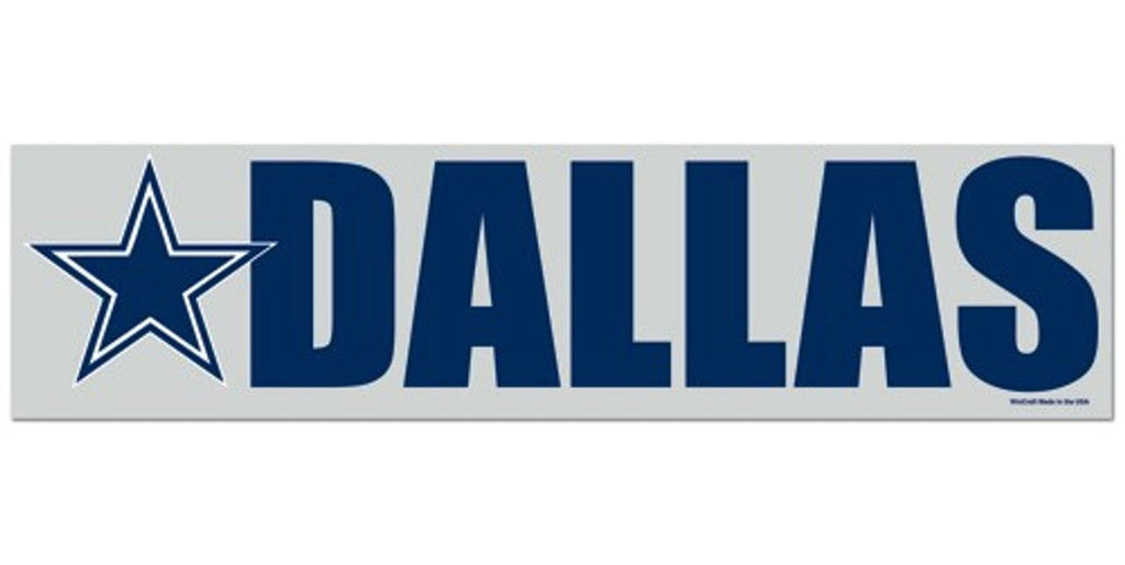 Decal 3x12 Bumper Strip Style Dallas Cowboys Decal Bumper Sticker 032085133823