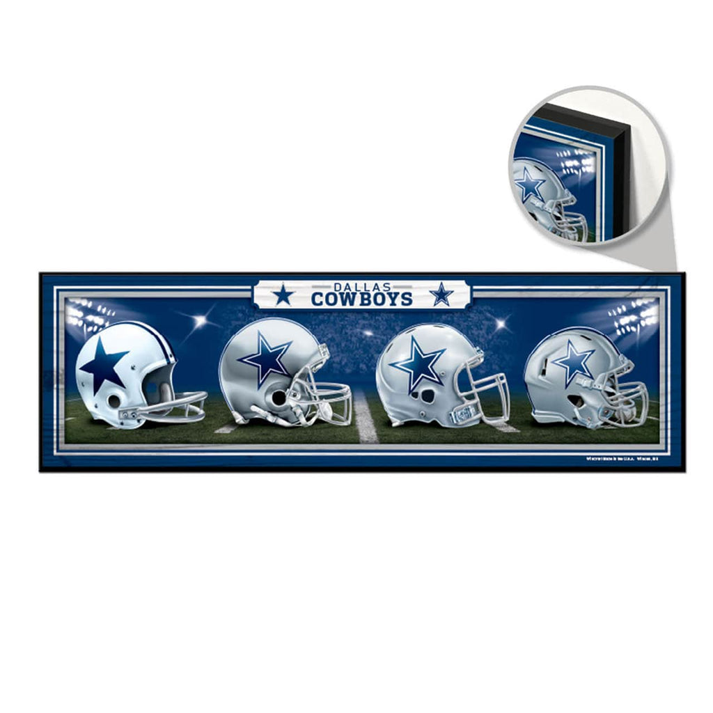 Sign 9x30 Helmets Design Dallas Cowboys Sign 9x30 Wood Helmets Design - Special Order 032085027542