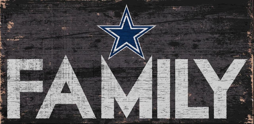 Sign 12x6 Family Design Dallas Cowboys Sign Wood 12x6 Family Design - Special Order 878460073229