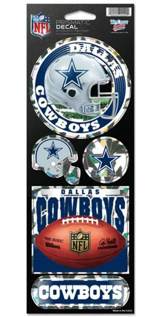 Decal 4x11 Die Cut Prismatic Dallas Cowboys Stickers Prismatic 032085899224