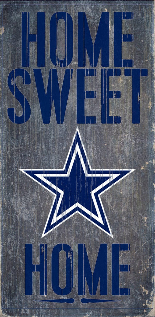 Sign 6x12 Home Sweet Home Dallas Cowboys Wood Sign - Home Sweet Home 6"x12" 878460048371