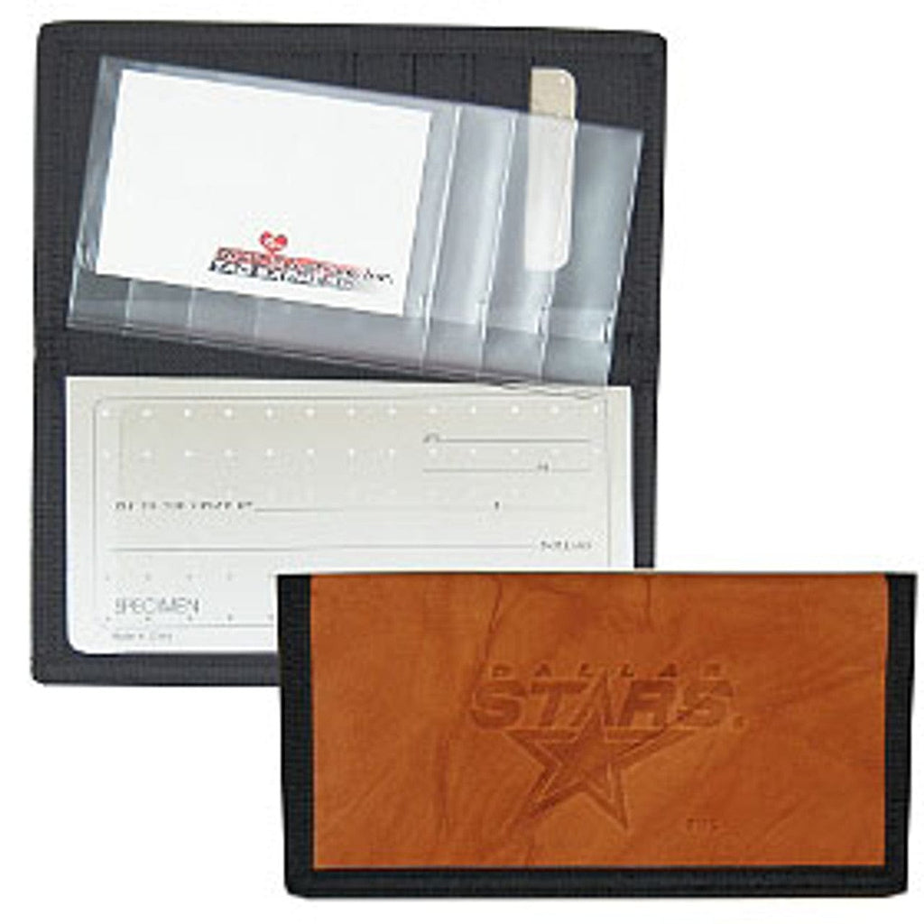 Dallas Stars Dallas Stars Checkbook Cover Leather/Nylon Embossed CO 024994542056