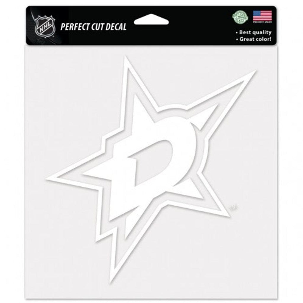 Decal 8x8 Perfect Cut White Dallas Stars Decal 8x8 Perfect Cut White - Special Order 032085296023