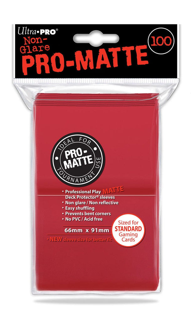 Deck Protector Deck Protectors - Pro-Matte Red (100 per pack) 074427845162