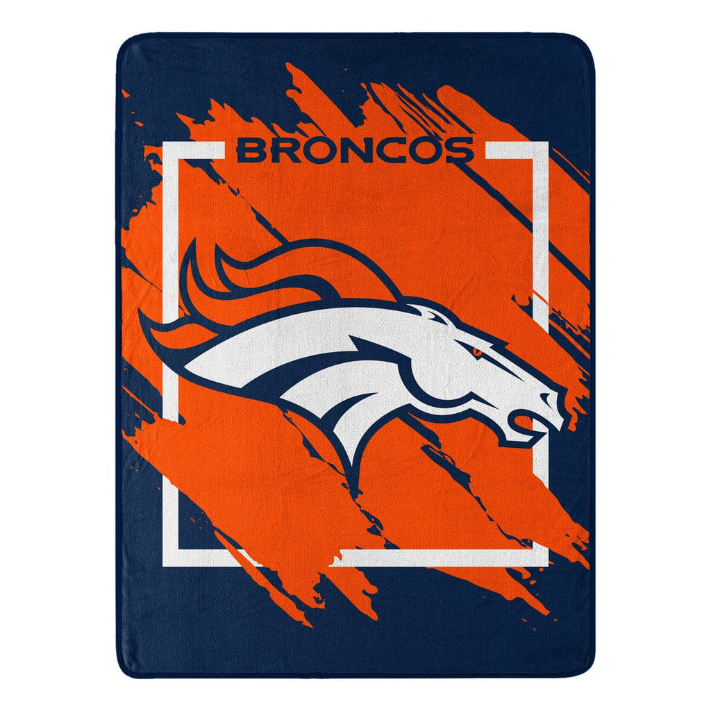 Blankets Denver Broncos Blanket 46x60 Micro Raschel Dimensional Design Rolled 190604331348