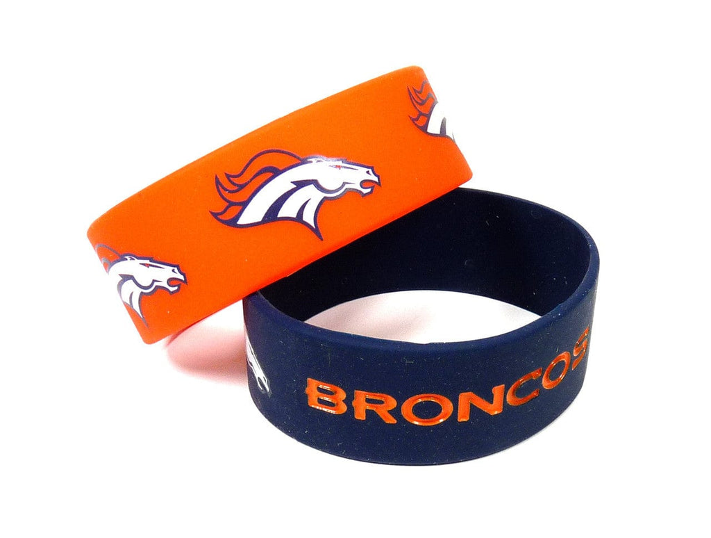 Jewelry Bracelets 2 Packs Denver Broncos Bracelets 2 Pack Wide 763264202848