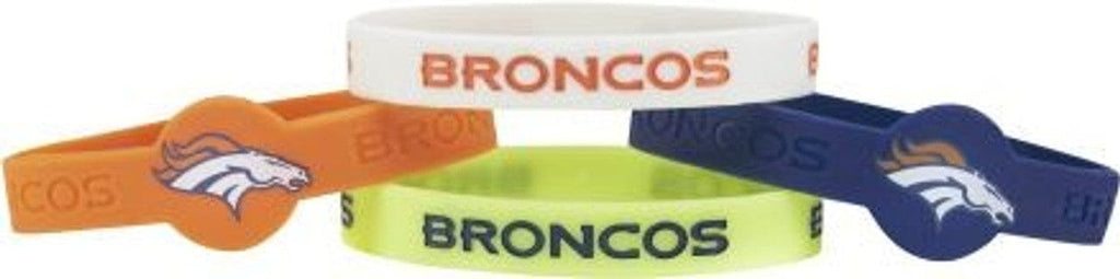 Jewelry Bracelets 4 Packs Denver Broncos Bracelets 4 Pack Silicone 763264346757