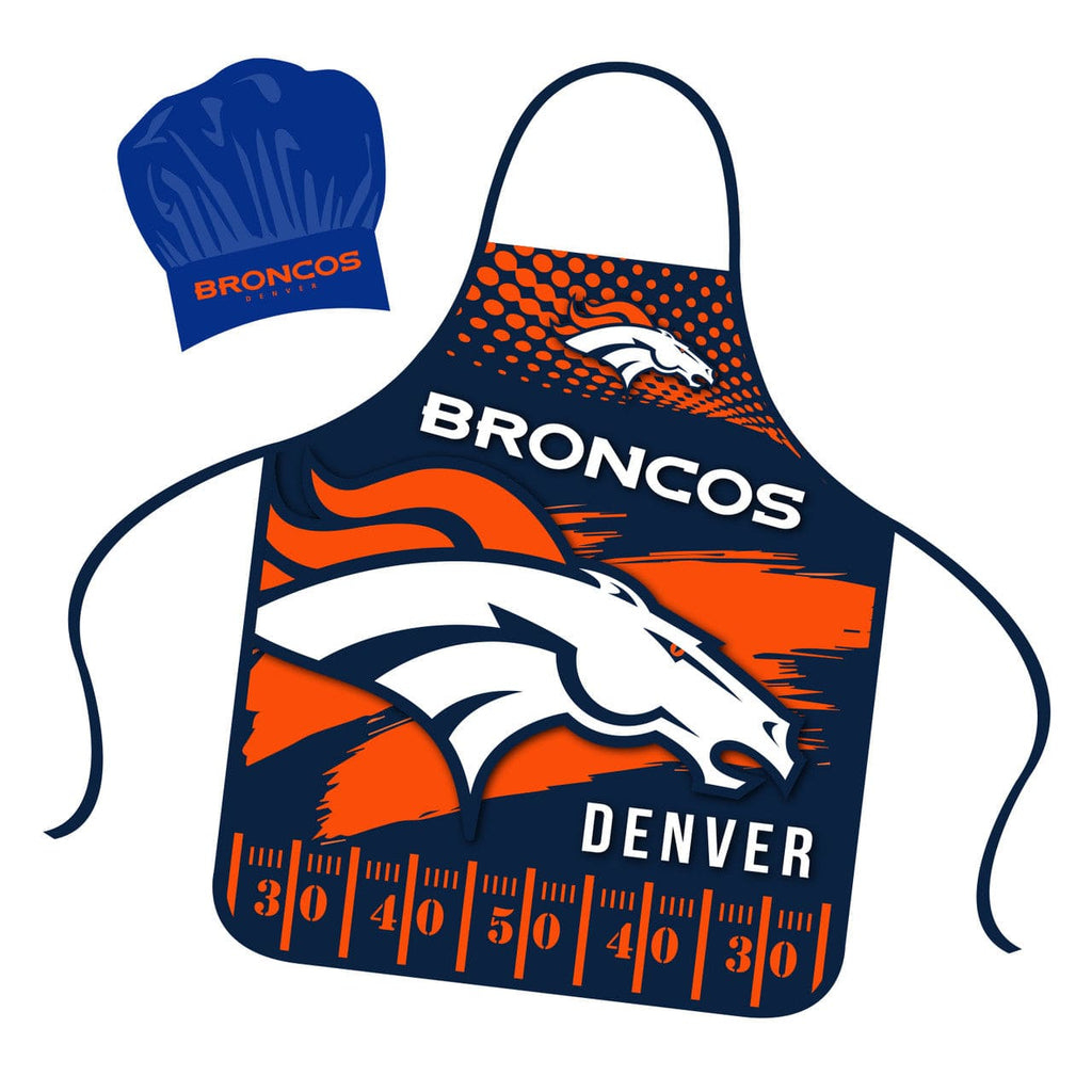 Chef Hat and Apron Sets Denver Broncos Chef Hat and Apron Set 194688000220