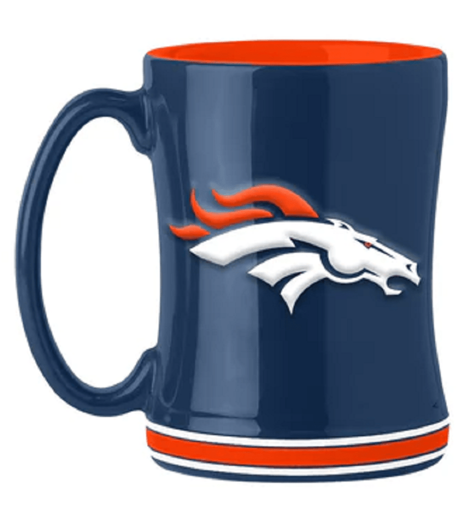 Drinkware Denver Broncos Coffee Mug 14oz Sculpted Relief Team Color 806293283386